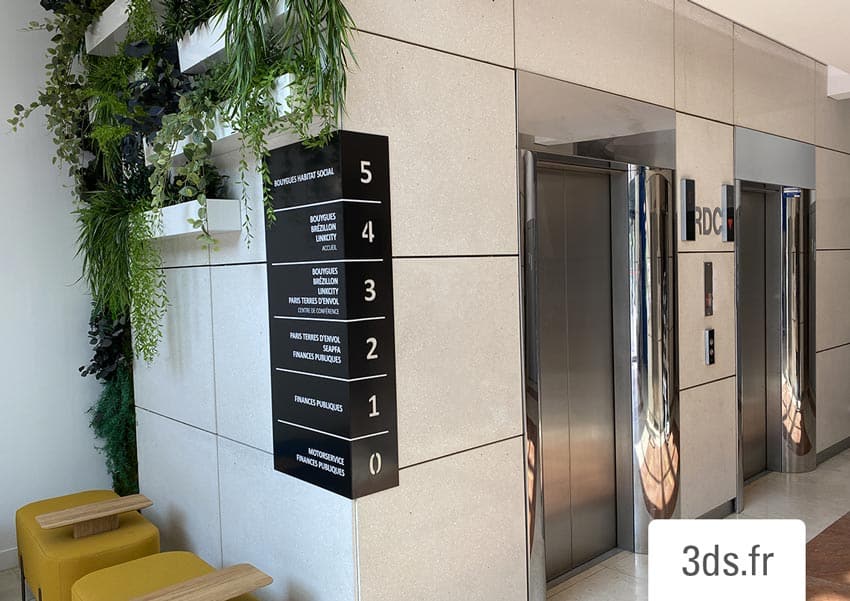 Signaletique Etage Ascenseur 3ds Groupe