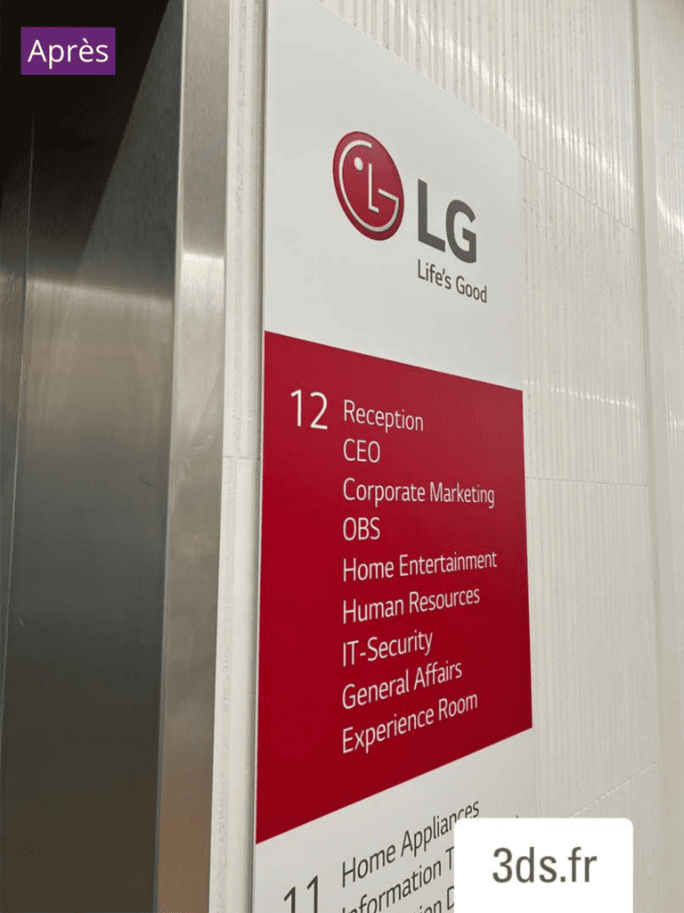 lg signaletique ascenceur plaques directionnelles