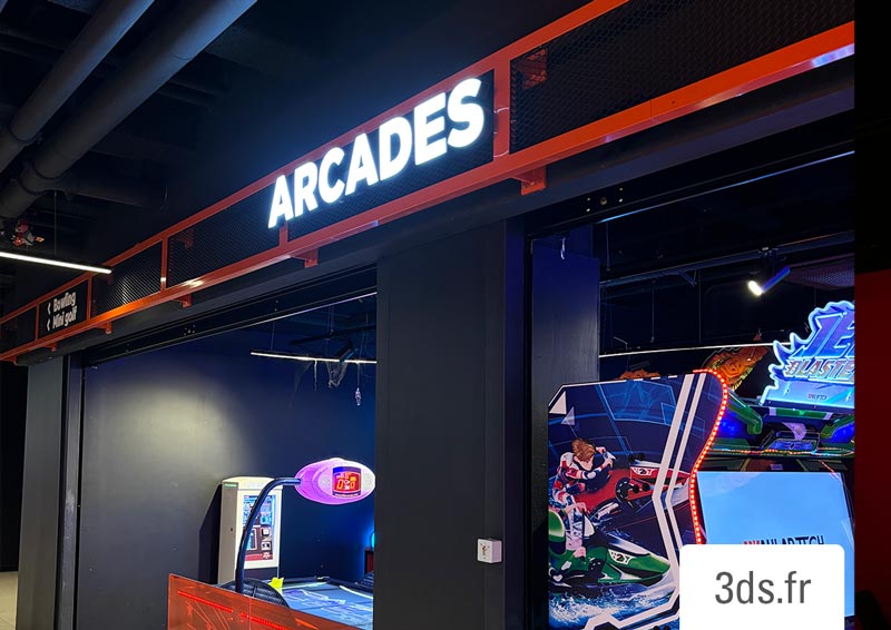 Enseigne Signalétique Lettre A Lettre Lumineux Arcades Seven Squares 3ds Groupe