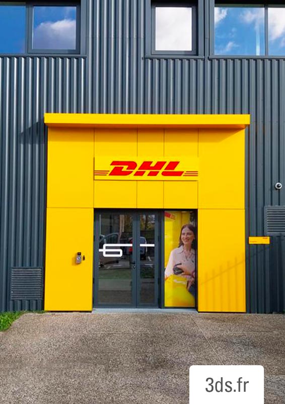 Enseigne Tole Aluminium Dhl 3ds Groupe